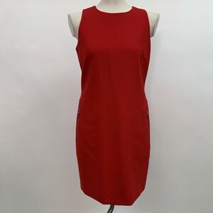 Body by Victoria Women's Dress Size 8 Red Sleeveless Wool Blend